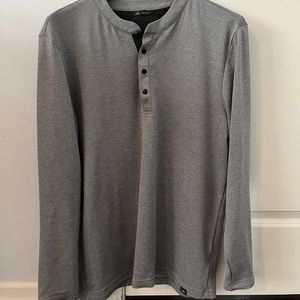 Adidas grey Henley long sleeve shirt.  Size medium in near perfect condition.